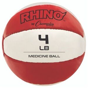 Rhino Red and White Medicine Ball